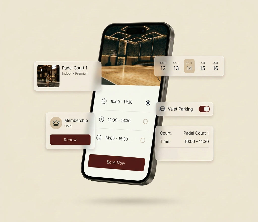 The Club 15 app — booking, valet, ordering and membership in one place